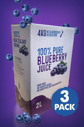 Pure Blueberry Juice - 3 x 2L
